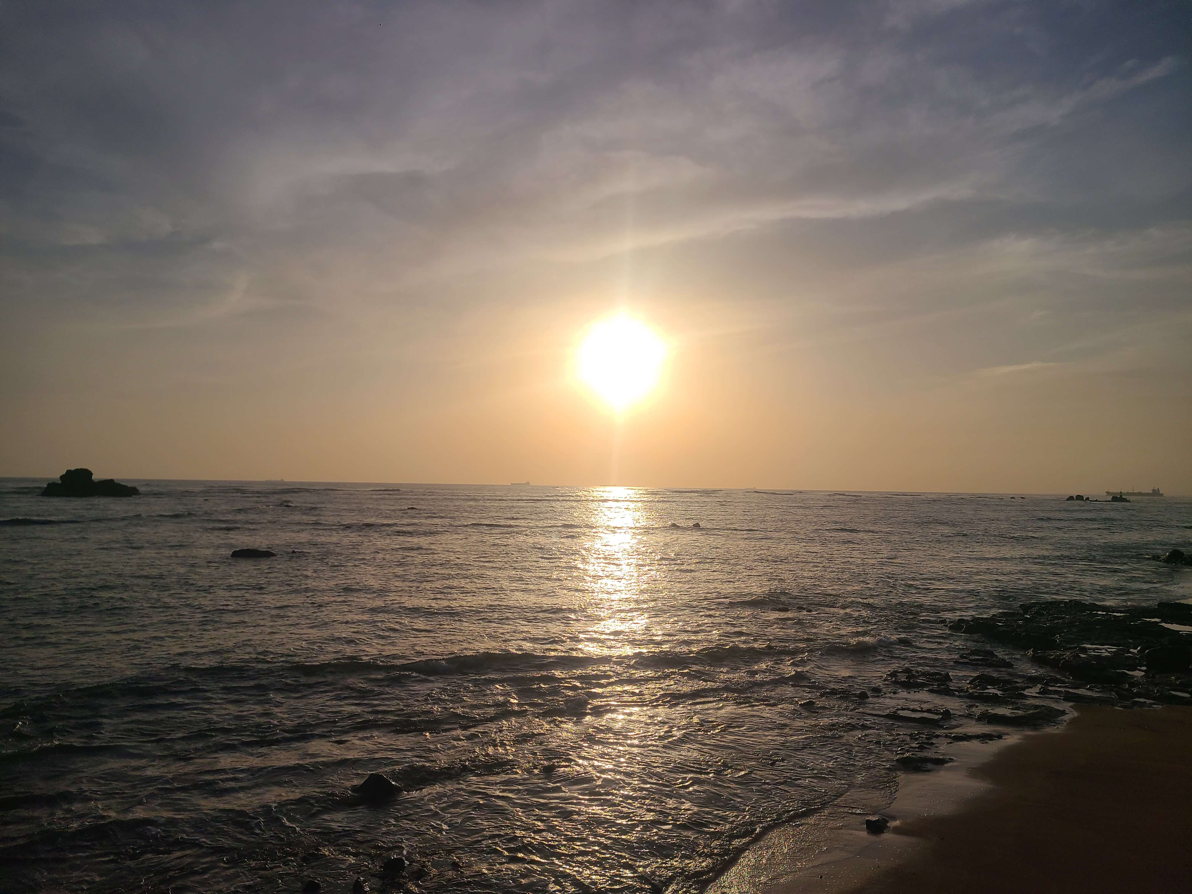 sunset over the ocean